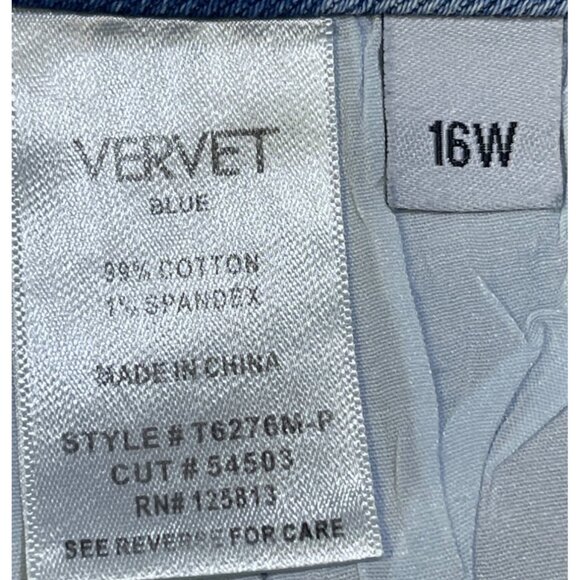 Vervet Blue Womens  Size 16W Cortney Stretch Mom Shorts - Picture 9 of 9